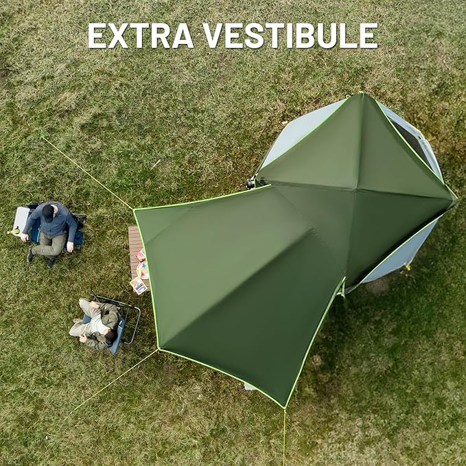TIMBER RIDGE 4-6 Person Instant Pop Up Hub Tent, Easy 60 Second Setup, Weather Resistant Portable Camping Family Tent Cabin Tent with Rain Fly and Carry Bag for Outdoor Travel