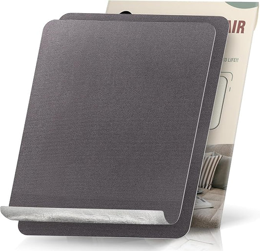 2 Pieces 9 x 11 inch Canvas Repair Patches Canvas Fabric Patch Self-Adhesive Canvas Repair Tape Waterproof Outdoor Gear Repair Patch Kit for Boat Cover Awning Sofa Chair Couch Tent Bag (Dark Gray)