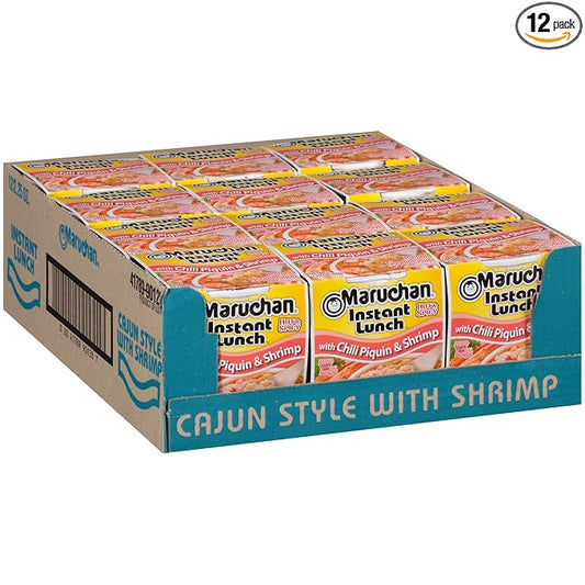 Maruchan Instant Lunch Chili Piquin & Shrimp, 2.25 Ounce (Pack of 12)