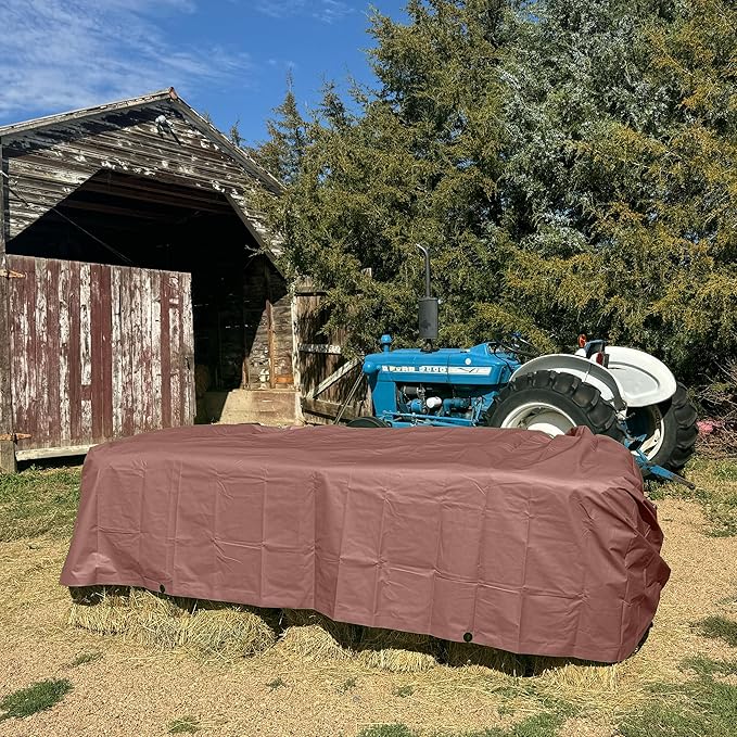 RENEGADE Industrial Tarp 12x9 ft Brown – Heavy Duty, Waterproof, UV-Resistant, PFAS-Free – Durable Tarp for Jobsite Coverage, Construction, Farming & Shelter Use