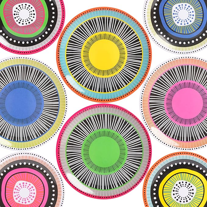 Gibson Home Almira Melamine Dinnerware, Assorted, Service for Four (12pcs)
