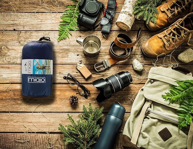 MIQIO Sport 2-in-1 Sleeping Bag Liner and XL Sized Travel Sheet - Ultra Lightweight Sleep Liner Double Travel Bed Sheet - Inlett Inlay