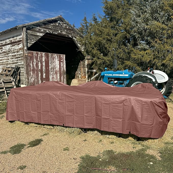 RENEGADE Industrial Tarp 20x12 ft Brown – Heavy Duty, Waterproof, UV-Resistant, PFAS-Free – Oversized Tarp for Construction, Landscaping, Farm Equipment & Weather Protection