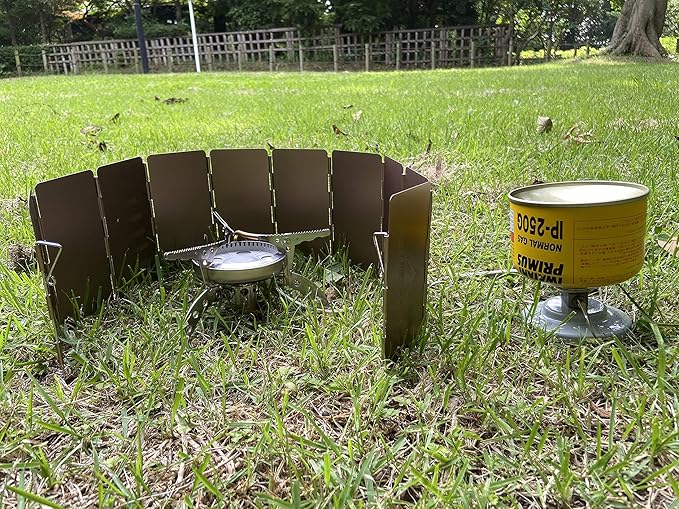 camping moon CAMPINGMOON 10 Plates Foldable Windscreen Folding Camp Stove Windshield with Storage Box
