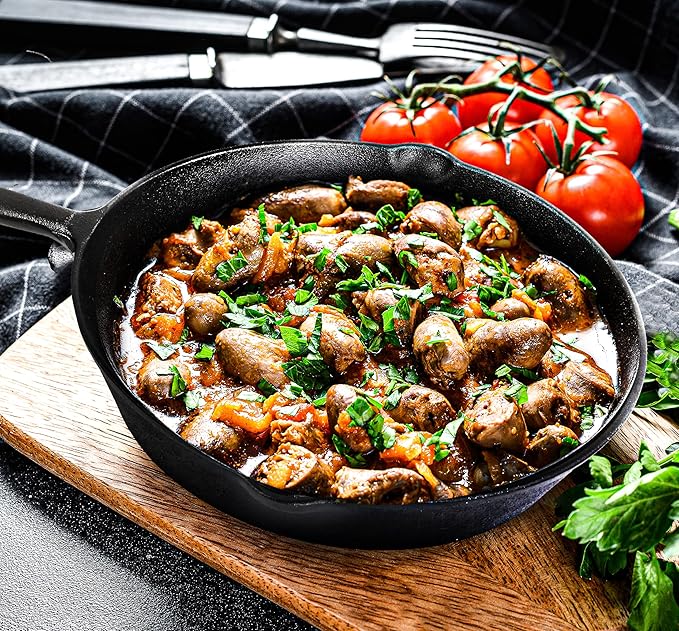 Utopia Kitchen Cast iron Skillets 3 Piece Set, Chefs Pan, Pre Seasoned Cast iron Skillets, 6, 8 & 10 Inches, Easy Use in the Oven, Stove, Grill, or Campfire, Black